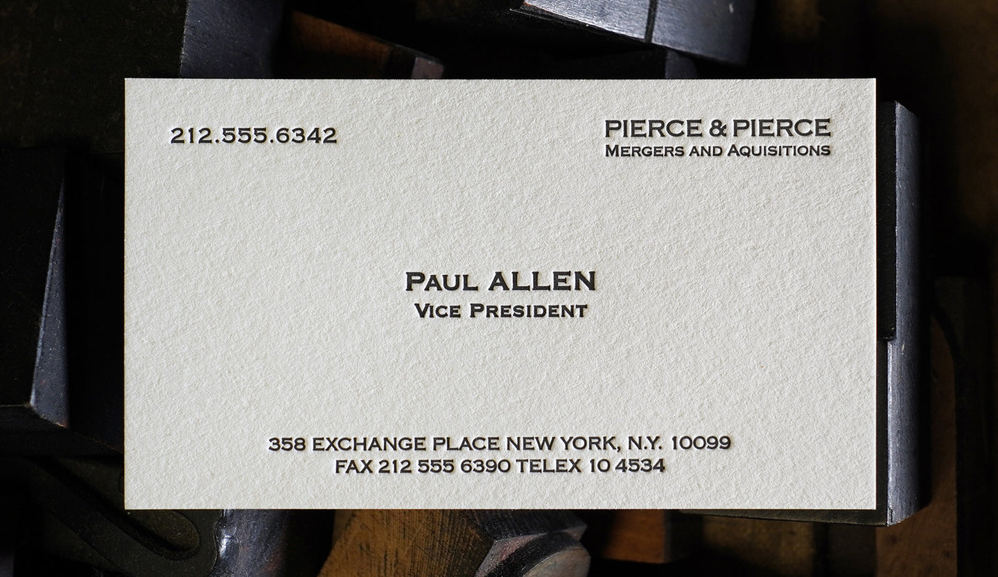 The Paul Allen Business Card Hoban Cards The Paul Allen Business Card Hoban Cards
