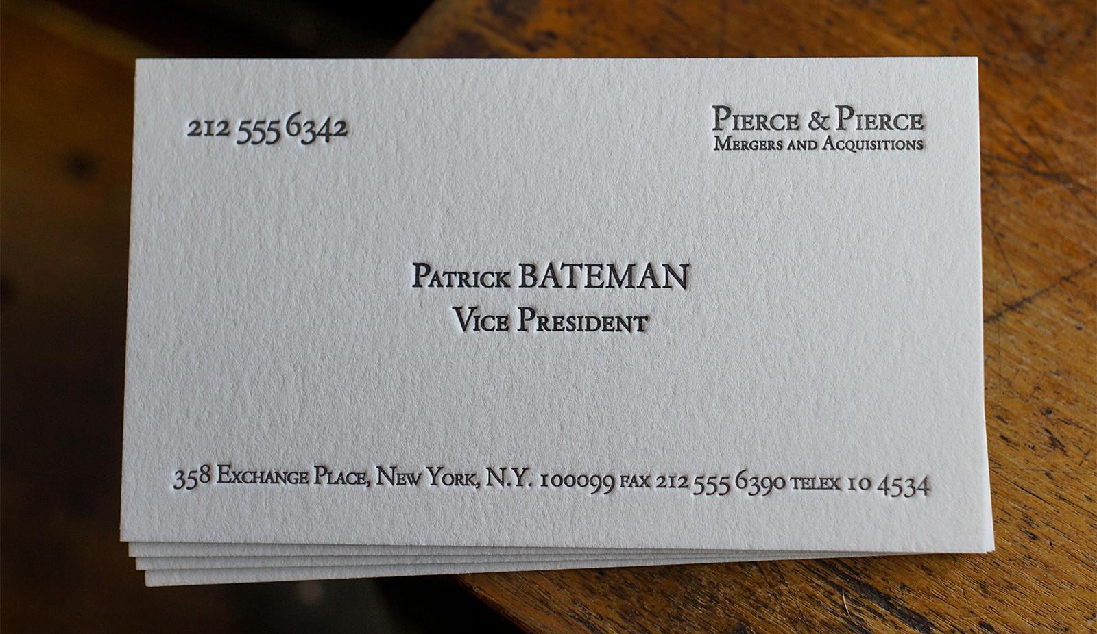 American Psycho Business Card Template American Psycho Business Card Template