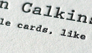 The Typewriter Card